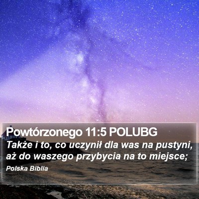 Powtórzonego 11:5 POLUBG Bible Verse Image