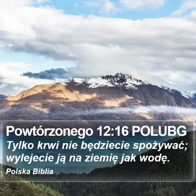 Powtórzonego 12:16 POLUBG Bible Verse Image