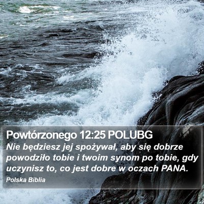 Powtórzonego 12:25 POLUBG Bible Verse Image