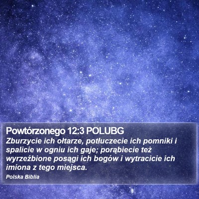 Powtórzonego 12:3 POLUBG Bible Verse Image