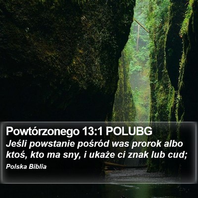 Powtórzonego 13:1 POLUBG Bible Verse Image
