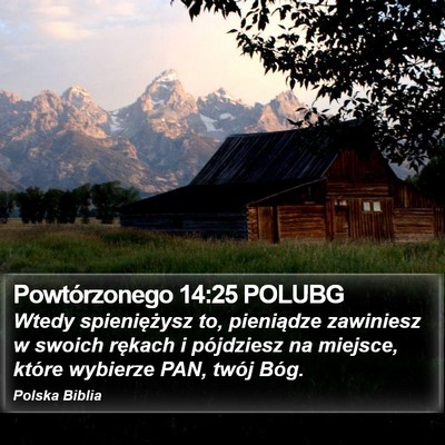 Powtórzonego 14:25 POLUBG Bible Verse Image