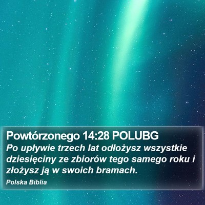 Powtórzonego 14:28 POLUBG Bible Verse Image