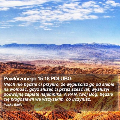 Powtórzonego 15:18 POLUBG Bible Verse Image