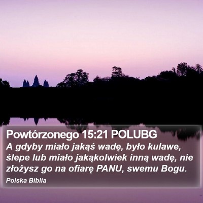 Powtórzonego 15:21 POLUBG Bible Verse Image