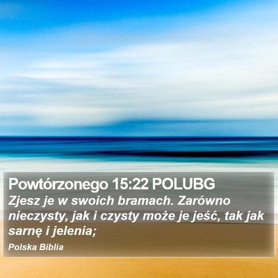 Powtórzonego 15:22 POLUBG Bible Verse Image