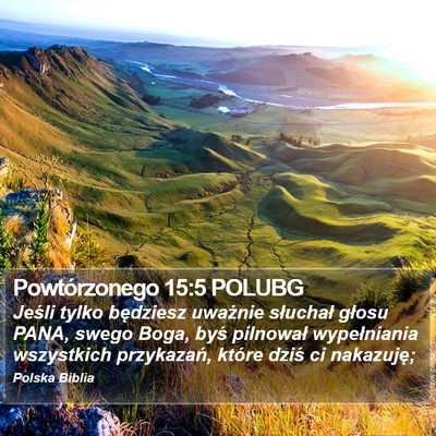 Powtórzonego 15:5 POLUBG Bible Verse Image