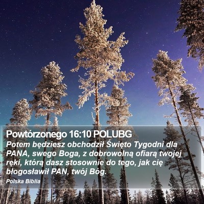 Powtórzonego 16:10 POLUBG Bible Verse Image