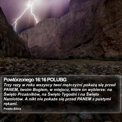 Powtórzonego 16:16 POLUBG Bible Verse Image