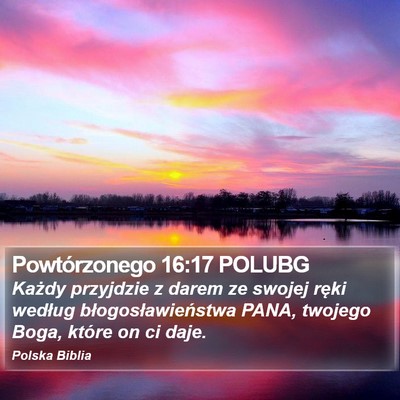 Powtórzonego 16:17 POLUBG Bible Verse Image