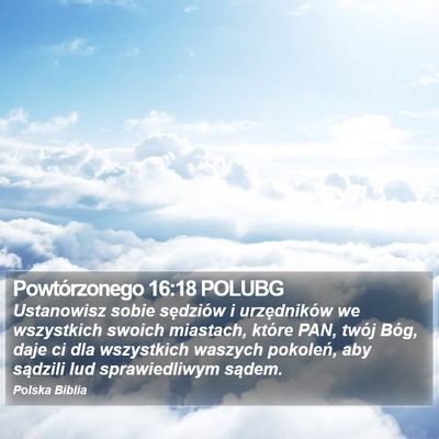 Powtórzonego 16:18 POLUBG Bible Verse Image