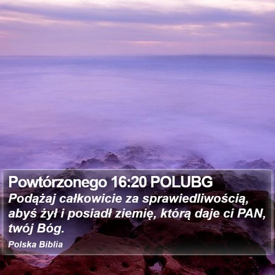 Powtórzonego 16:20 POLUBG Bible Verse Image