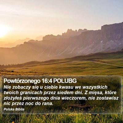 Powtórzonego 16:4 POLUBG Bible Verse Image