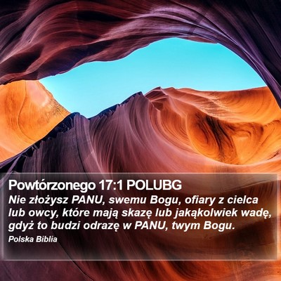 Powtórzonego 17:1 POLUBG Bible Verse Image