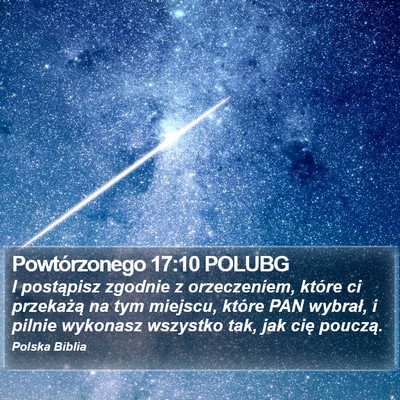Powtórzonego 17:10 POLUBG Bible Verse Image