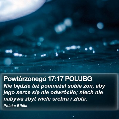 Powtórzonego 17:17 POLUBG Bible Verse Image
