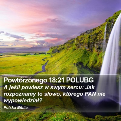 Powtórzonego 18:21 POLUBG Bible Verse Image