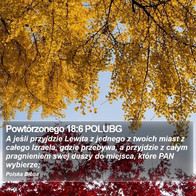 Powtórzonego 18:6 POLUBG Bible Verse Image