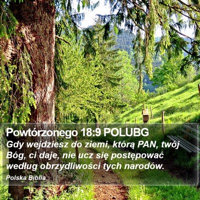 Powtórzonego 18:9 POLUBG Bible Verse Image