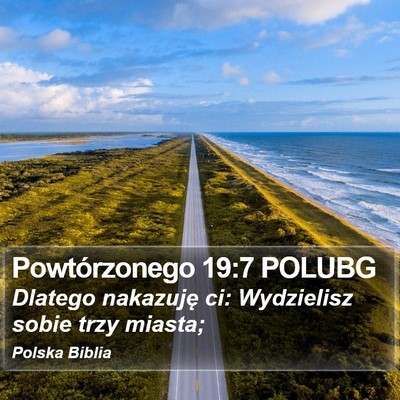Powtórzonego 19:7 POLUBG Bible Verse Image