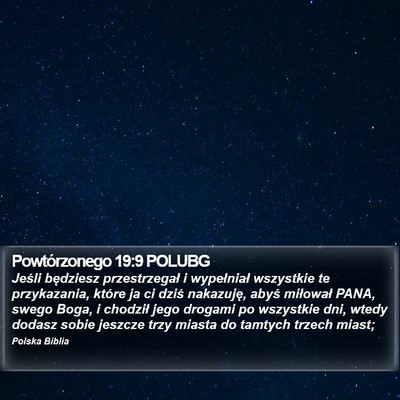 Powtórzonego 19:9 POLUBG Bible Verse Image