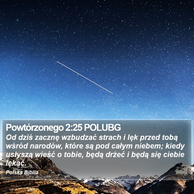 Powtórzonego 2:25 POLUBG Bible Verse Image