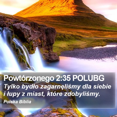 Powtórzonego 2:35 POLUBG Bible Verse Image