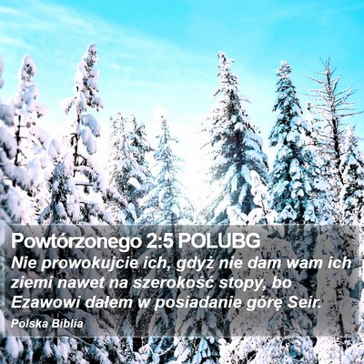 Powtórzonego 2:5 POLUBG Bible Verse Image