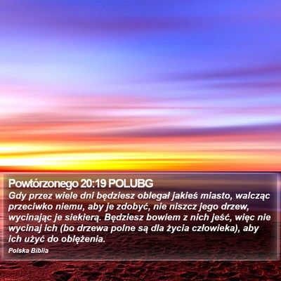 Powtórzonego 20:19 POLUBG Bible Verse Image