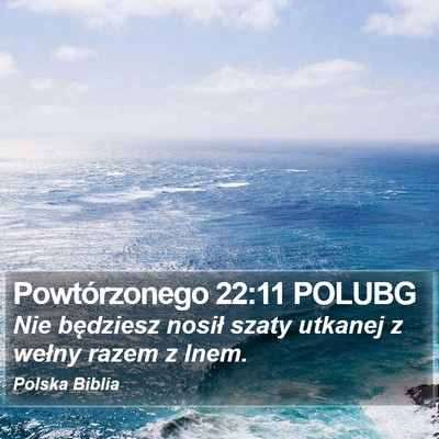 Powtórzonego 22:11 POLUBG Bible Verse Image