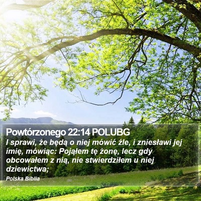 Powtórzonego 22:14 POLUBG Bible Verse Image