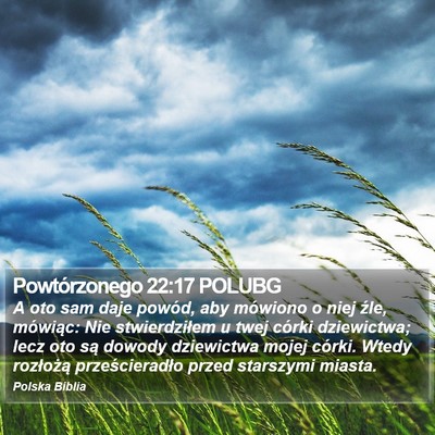 Powtórzonego 22:17 POLUBG Bible Verse Image