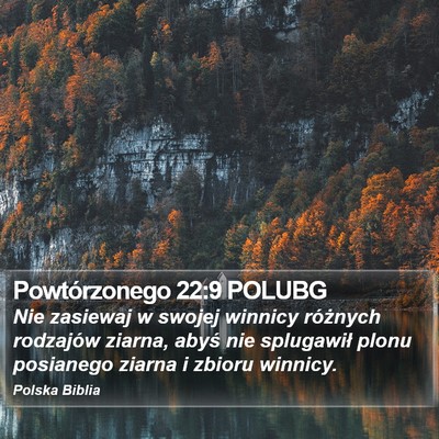Powtórzonego 22:9 POLUBG Bible Verse Image