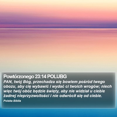 Powtórzonego 23:14 POLUBG Bible Verse Image