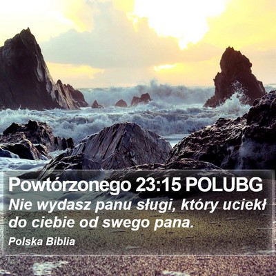 Powtórzonego 23:15 POLUBG Bible Verse Image