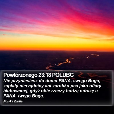 Powtórzonego 23:18 POLUBG Bible Verse Image