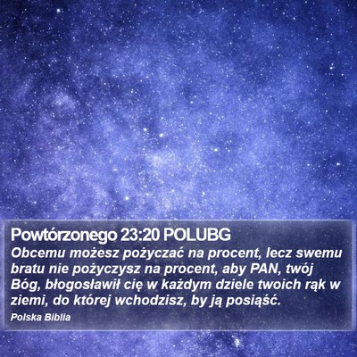 Powtórzonego 23:20 POLUBG Bible Verse Image
