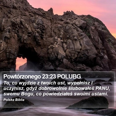 Powtórzonego 23:23 POLUBG Bible Verse Image