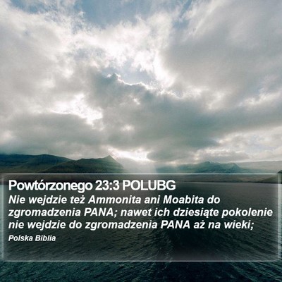 Powtórzonego 23:3 POLUBG Bible Verse Image