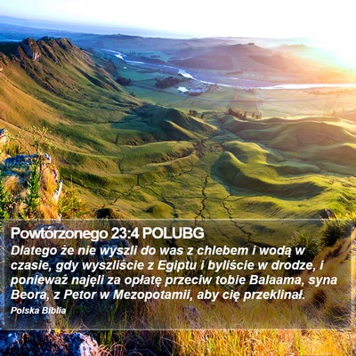 Powtórzonego 23:4 POLUBG Bible Verse Image