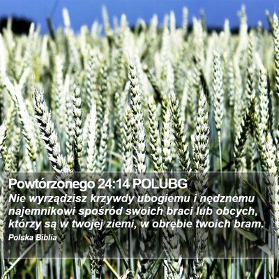 Powtórzonego 24:14 POLUBG Bible Verse Image