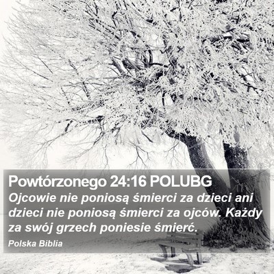 Powtórzonego 24:16 POLUBG Bible Verse Image