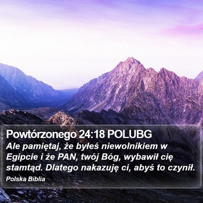 Powtórzonego 24:18 POLUBG Bible Verse Image