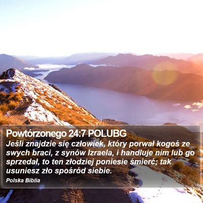 Powtórzonego 24:7 POLUBG Bible Verse Image
