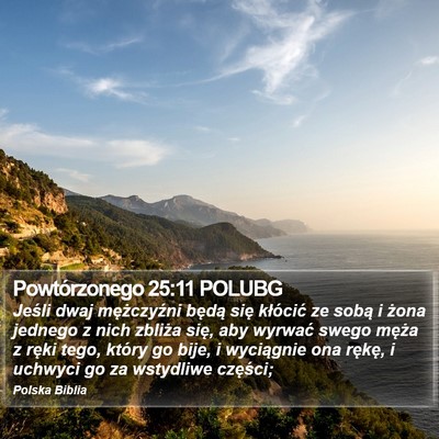 Powtórzonego 25:11 POLUBG Bible Verse Image