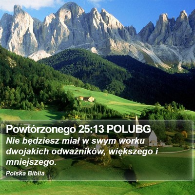 Powtórzonego 25:13 POLUBG Bible Verse Image