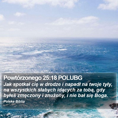 Powtórzonego 25:18 POLUBG Bible Verse Image