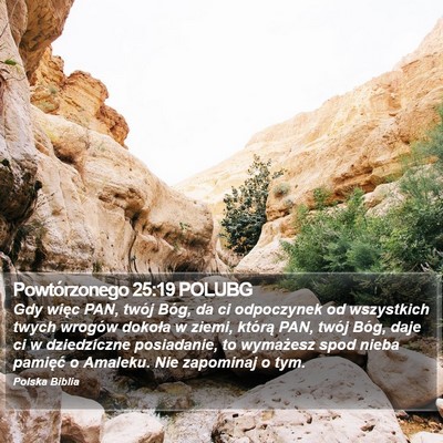 Powtórzonego 25:19 POLUBG Bible Verse Image