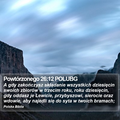 Powtórzonego 26:12 POLUBG Bible Verse Image