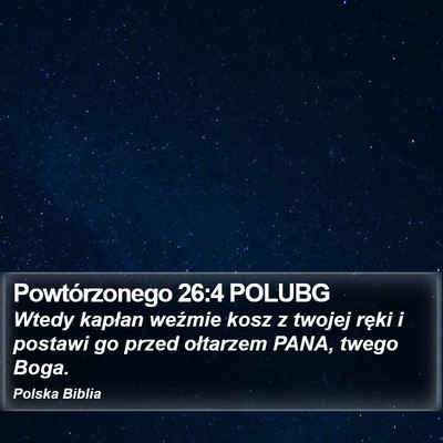 Powtórzonego 26:4 POLUBG Bible Verse Image
